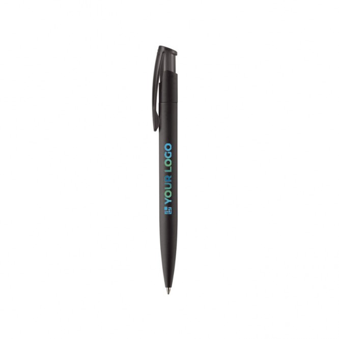 Bolígrafo de plástico de colores con acabado soft-touch