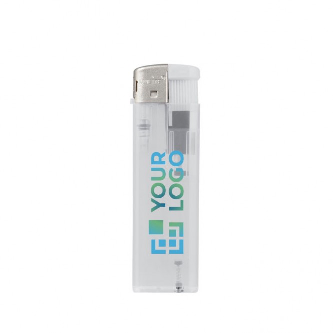 Encendedor electrónico recargable de colores transparentes