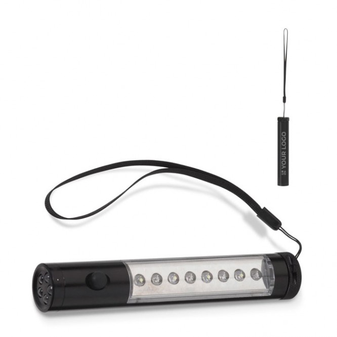 Linterna de aluminio con luz LED continua o intermitente