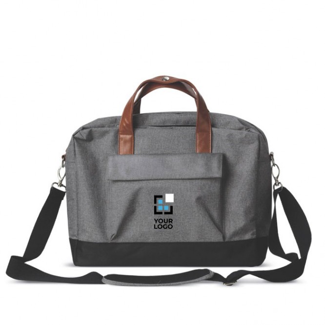 Maletín para portátil con multiples bolsillos para almacenar color negro/gris