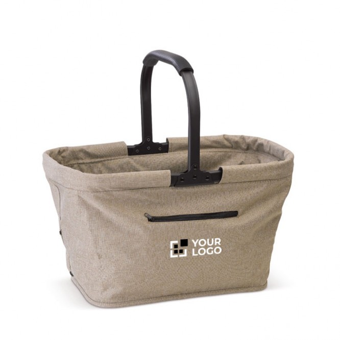 Bolsa de campo hecha de poliéster plegable con bolsillo frontal