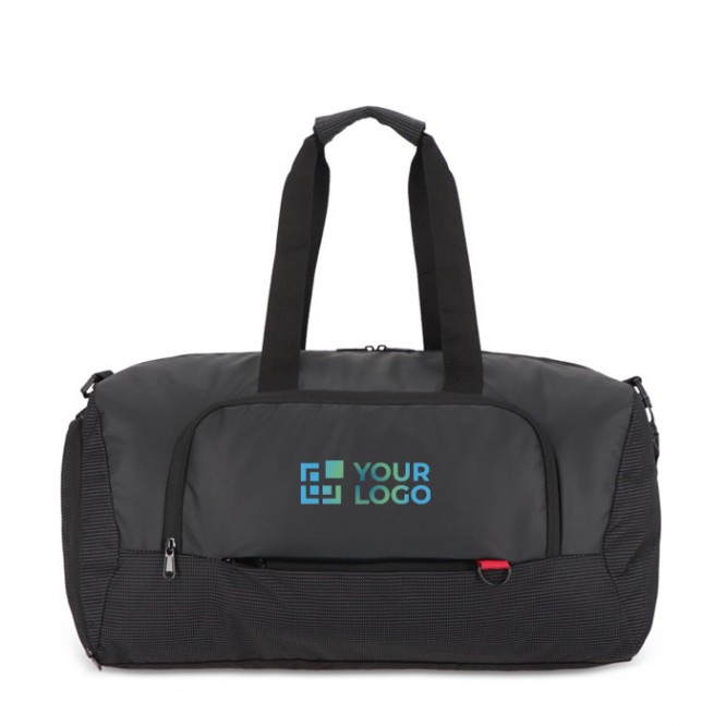 Bolsa de viaje de jacquard y PU con compartimiento para zapatos