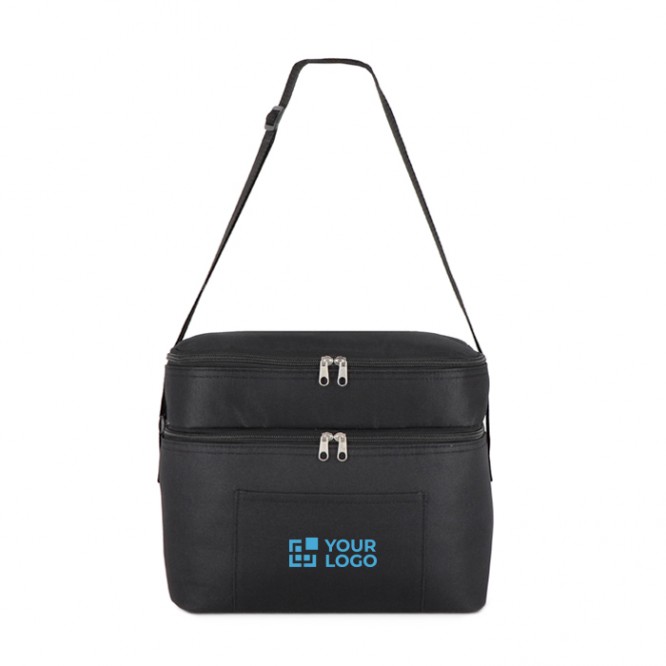 Bolsa nevera de doble compartimiento y bolsillo frontal 12L Bolsa nevera de doble compartimiento y bolsillo frontal 12L