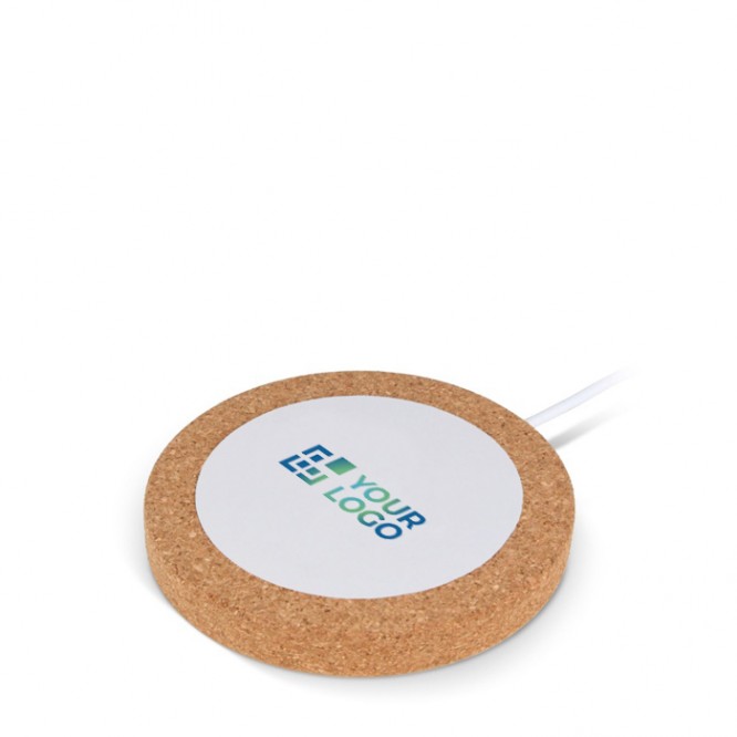 Cargador inalámbrico circular con amplia parte para personalizar 15W