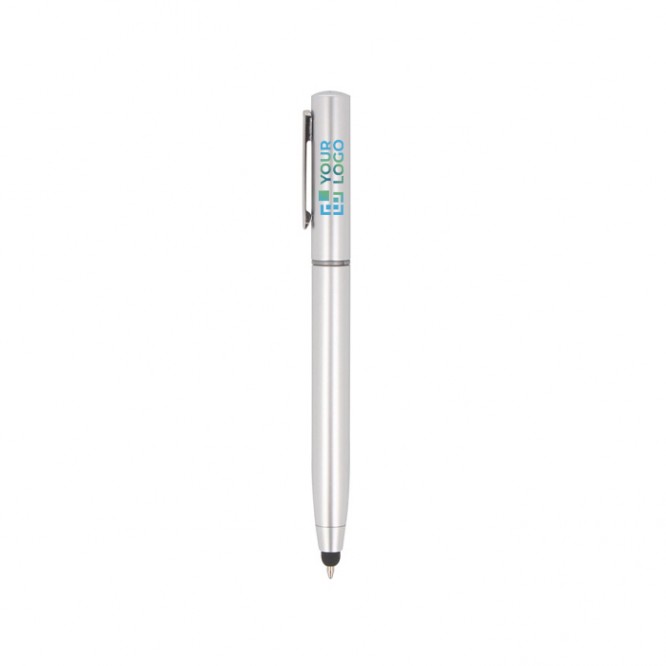 Bolígrafo multifuncional con un kit de limpieza electrónica color blanco tercera vista