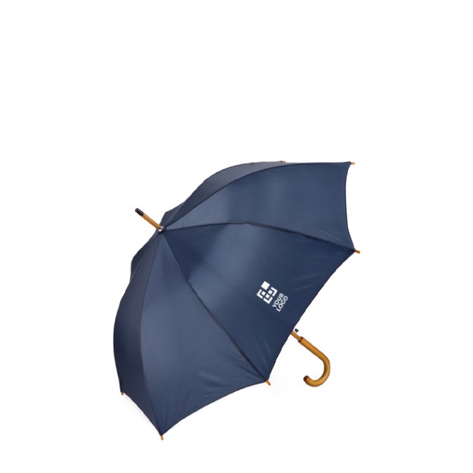 Paraguas de varios colores con mango curvado de madera Ø103