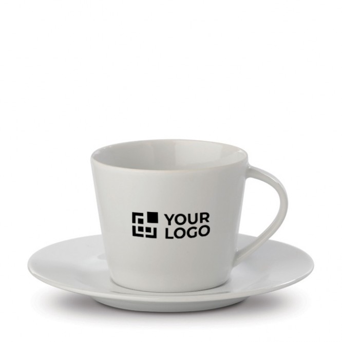 Taza para café con platillo de porcelana para espresso 160ml