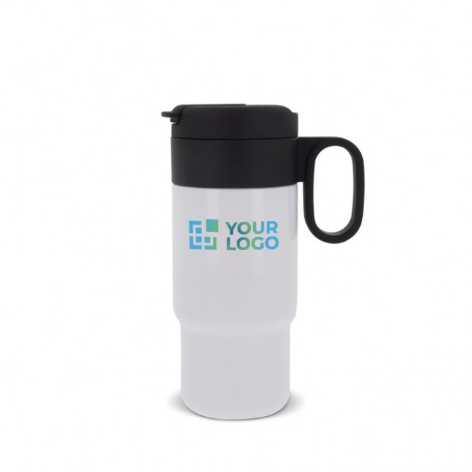 Vaso de acero inoxidable con tapa que sirve como taza 300ml