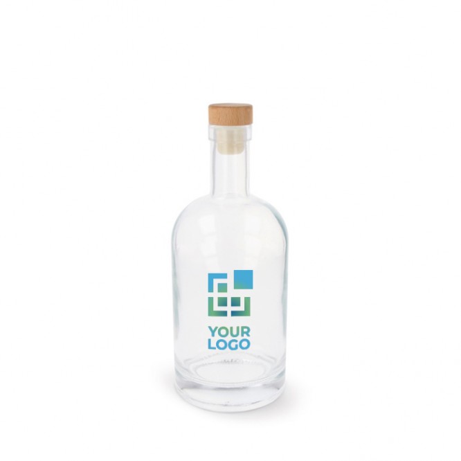 Botella sostenible hecha de vidrio con tapa de FSC 750ml