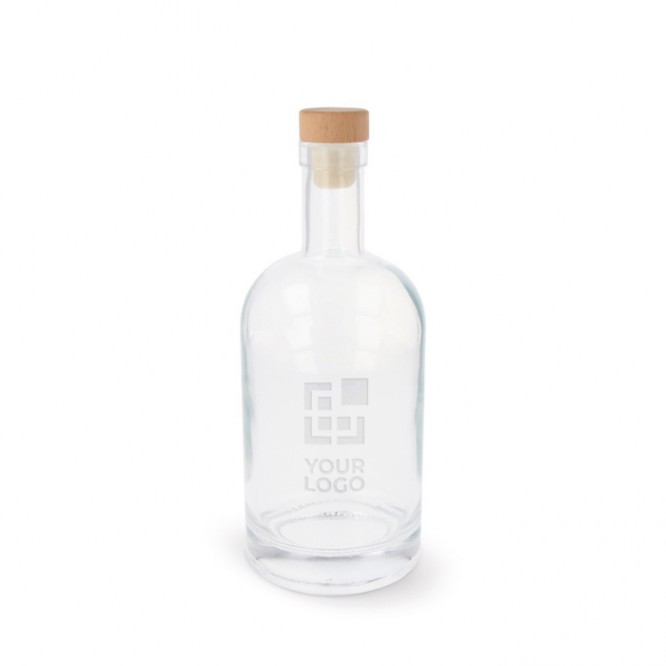 Botella sostenible hecha de vidrio con tapa de FSC 1L