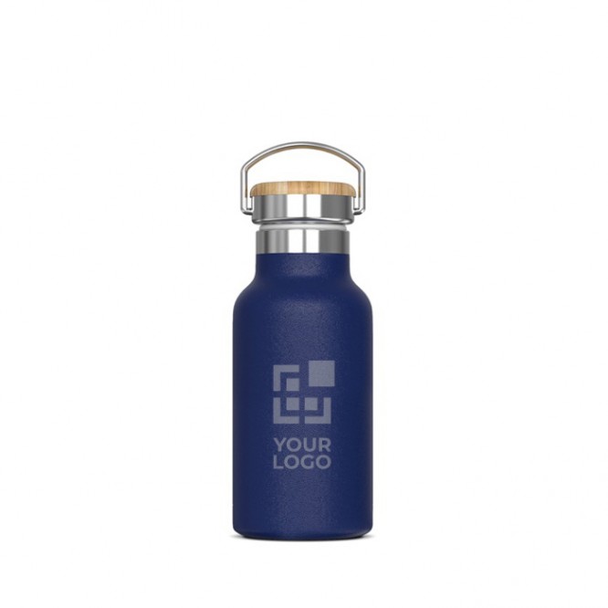 Botella térmica con recubrimiento de polvo y asa de transporte 350ml