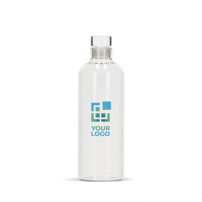 Botella de vidrio de borosilicato con tapón flexible de vidrio 750ml