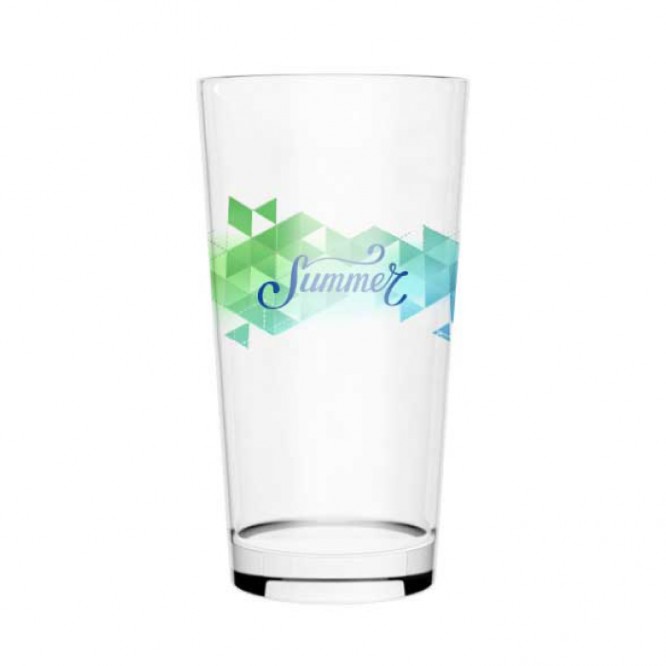 Vaso de cristal promocional de color transparente con logo
