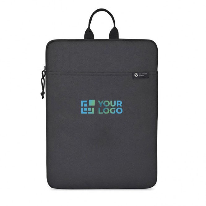 Funda portátil RPET con compartimento acolchado de cremallera 16