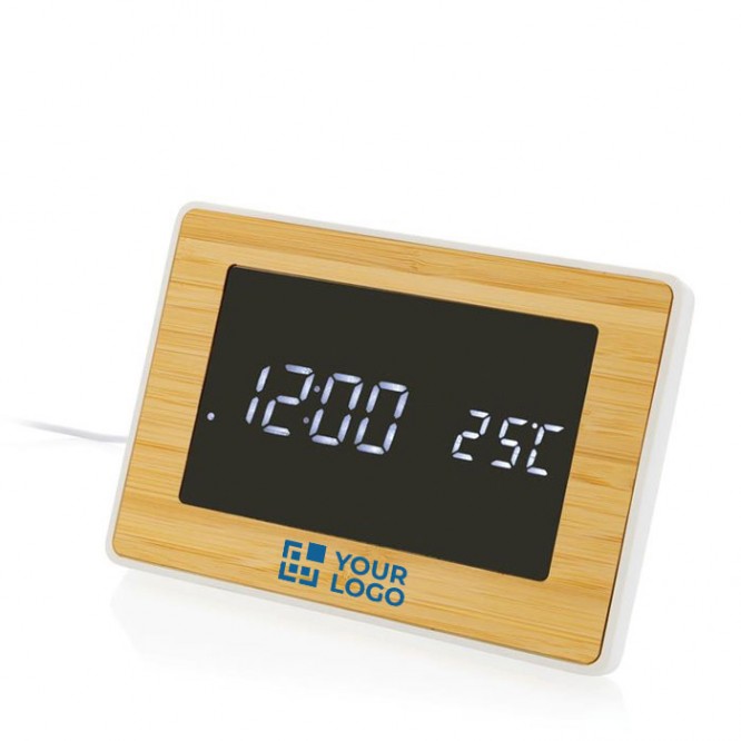 Reloj LCD De Sobremesa Ecológico - Regalo Promocional