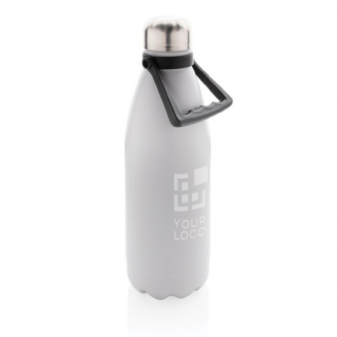 Botella de acero grande para personalizar color negro