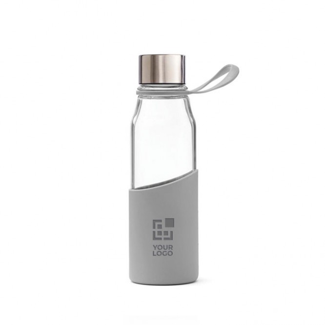 Botella de vidrio de borosilicato con funda