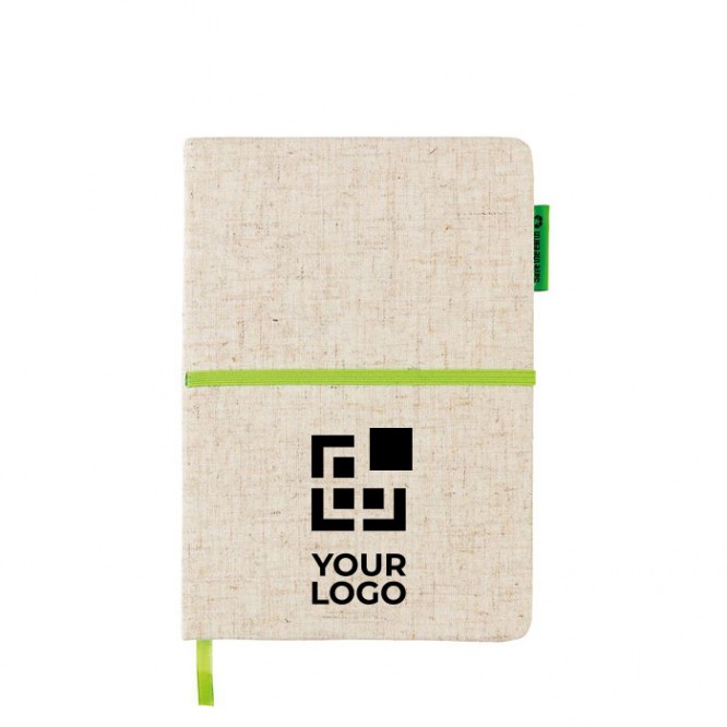 Cuadernos ecológicos personalizados color verde lima