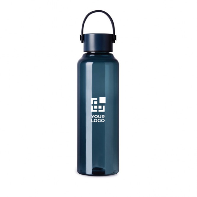 Botella RPET de diseño minimalista con tapa de acero y asa 550ml