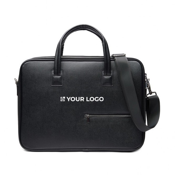 Maletín en material reciclado con asas resistentes y correa 15 Maletín en material reciclado con asas resistentes y correa 15