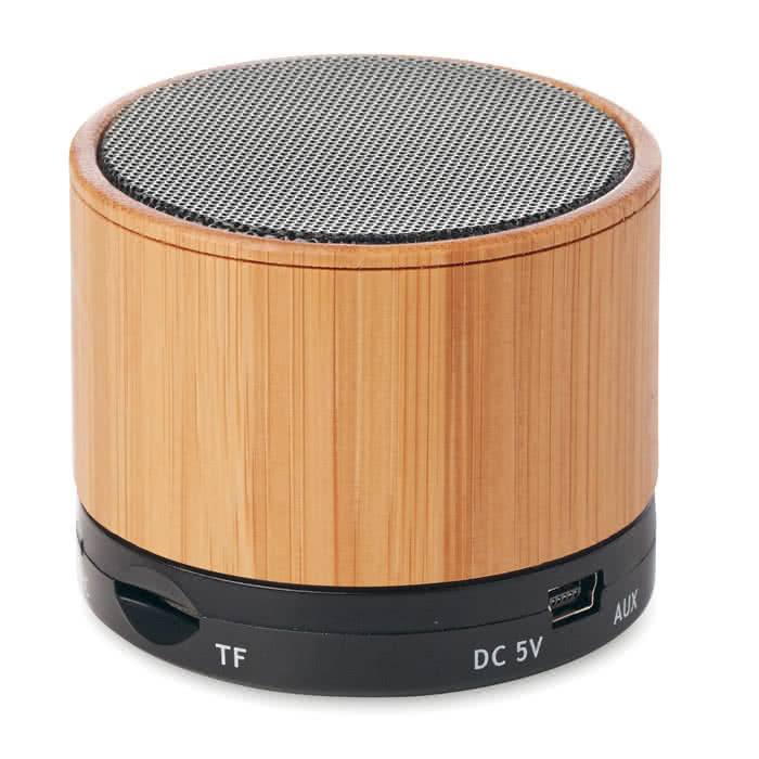 Altavoz Bluetooth de madera para publicidad | Desde 4,57€