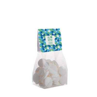 Bolsa de Imperial Mints con cabecera personalizable 100g