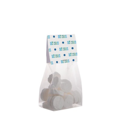 Bolsa de Wilhelmina Mints con cabecera personalizable 100g