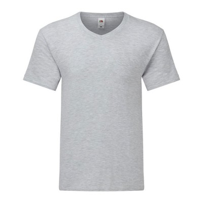 Camiseta cuello en V algodón 150 g/m2 color gris