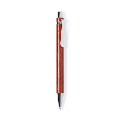 Bolígrafo de madera con detalles de metal