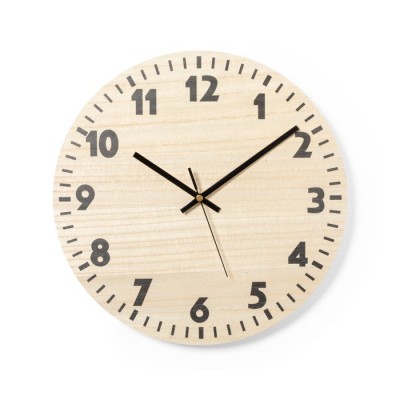 Reloj de pared de madera a pilas