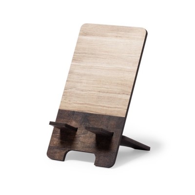 Soporte para móvil en madera natural