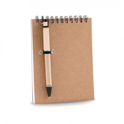 Cuadernos para personalizar con bolígrafo color marrón