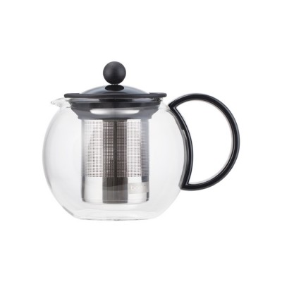 Hervidor de vidrio de borosilicato color negro