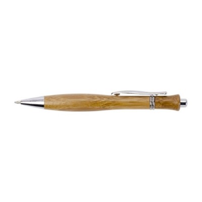 Bolígrafo con detalles en metal color marrón primera vista