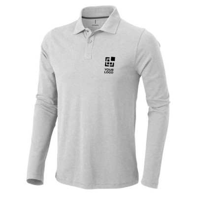 Polo de algodón para hombre de manga larga 200 g/m2 Elevate Life