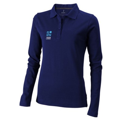 Polo de algodón para mujer de manga larga 200 g/m2 Elevate Life