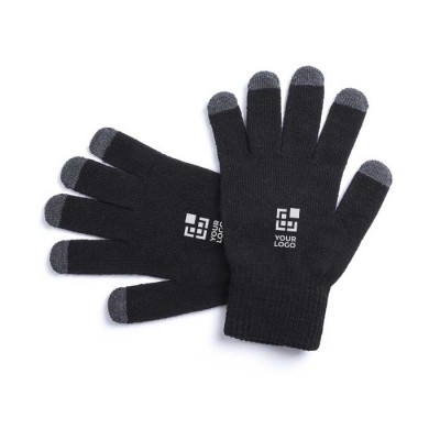 Guantes merchandising táctiles color negro