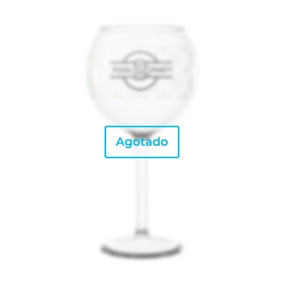Copa para gintonic personalizada de color transparente con logo agotado