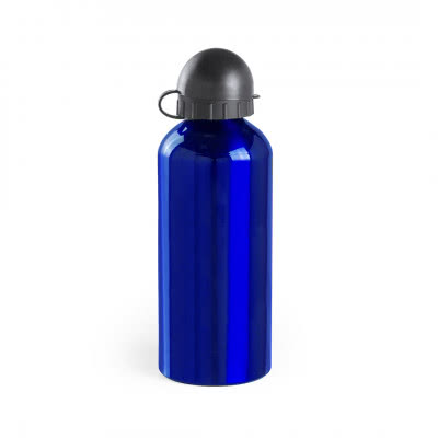Botellas de aluminio personalizables con caja color azul