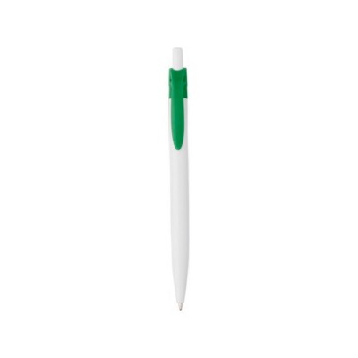 Bolígrafo blanco con clip de color