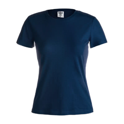 Camisetas para publicidad baratas mujer color azul marino