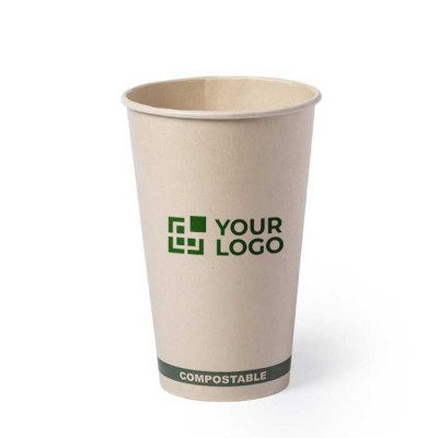 Vaso take away de papel PLA personalizado