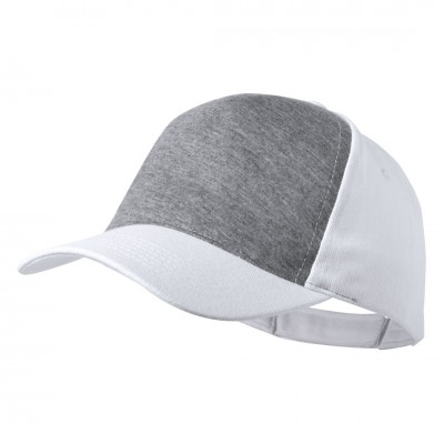 Gorras de poliéster y algodón cierre de velcro color gris