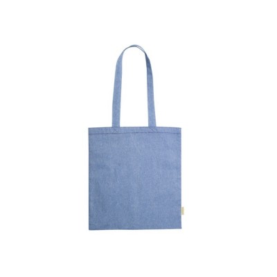 Bolsa de algodón reciclado color azul