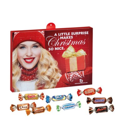 Calendario de Adviento con surtido de chocolates premium A4