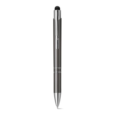 Bolígrafos con logotipo iluminado color titanio