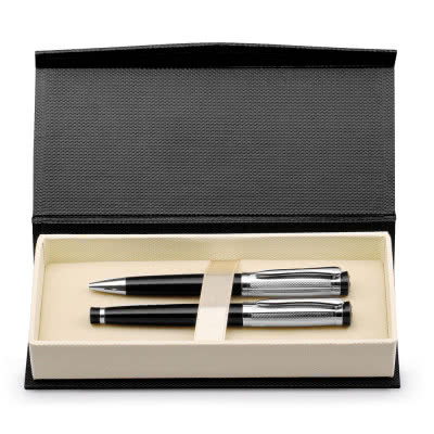 Set bolígrafo y roller en caja 