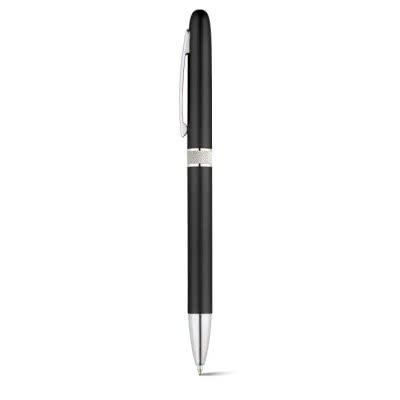 Bolígrafo giratorio de diseño redondeado color negro
