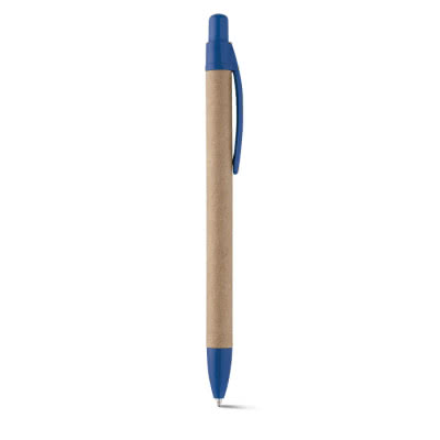 Bolígrafo de cartón barato para publicidad color azul