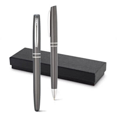 Elegante set de escritura de regalo color titanio vista productos